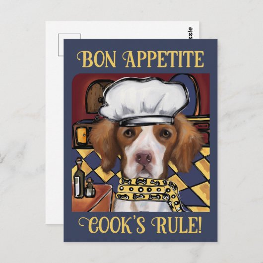 Brittany Spaniel Postkarte (Vorne/Hinten)