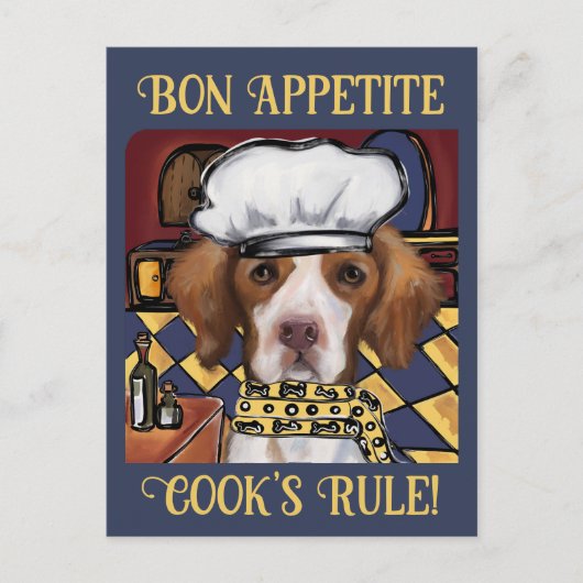 Brittany Spaniel Postkarte (Vorderseite)