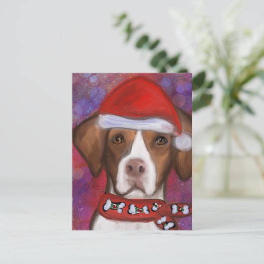 Brittany Spaniel Postkarte (Stehend Vorderseite)