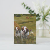 Brittany Spaniel Postkarte (Stehend Vorderseite)