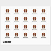 Brittany Spaniel Quadratischer Aufkleber (Blatt)