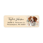 Brittany Spaniel Rücksendeadresse Label (Vorne)
