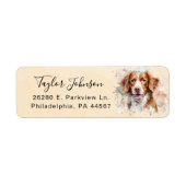 Brittany Spaniel Rücksendeadresse Label (Vorne)