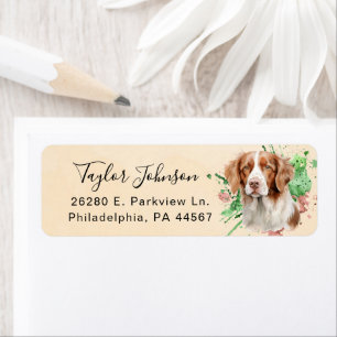 Brittany Spaniel Rücksendeadresse Label