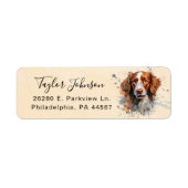 Brittany Spaniel Rücksendeadresse Label (Vorne)