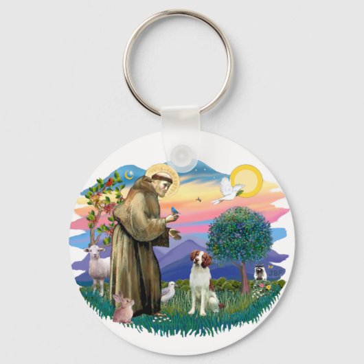 Brittany Spaniel Schlüsselanhänger (Vorderseite)