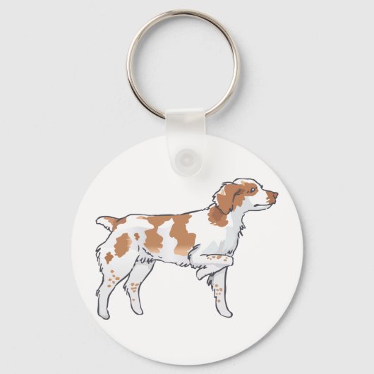 Brittany Spaniel Schlüsselanhänger (Vorderseite)
