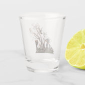 Brittany Spaniel Schnapsglas (Rückseite)