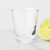 Brittany Spaniel Schnapsglas (Links)