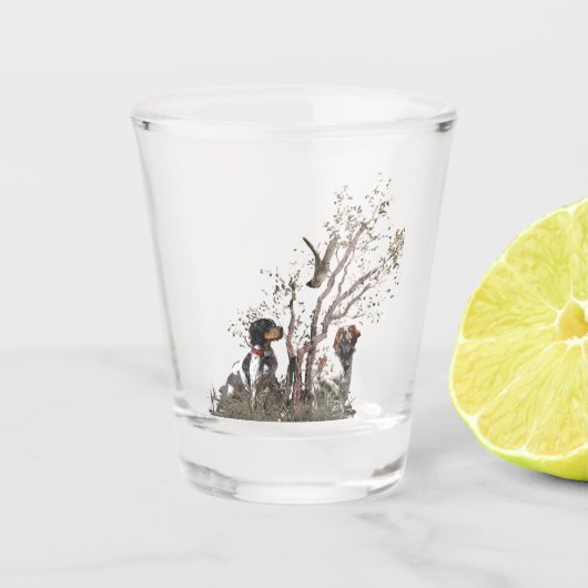 Brittany Spaniel Schnapsglas (Vorderseite)