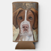 Brittany Spaniel Selters Dosenkühler (Rückseite)
