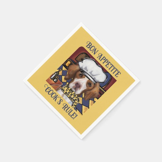 Brittany Spaniel Serviette (Ecke)