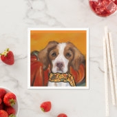 Brittany Spaniel Serviette (Beispiel)