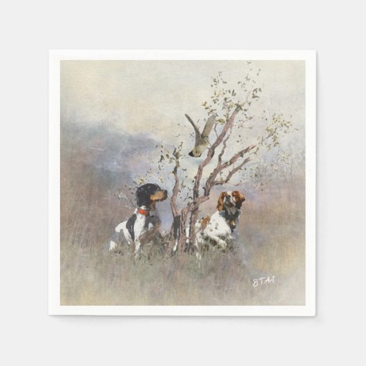 Brittany Spaniel Serviette (Vorderseite)