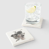 Brittany Spaniel Steinuntersetzer (Seitenansicht)