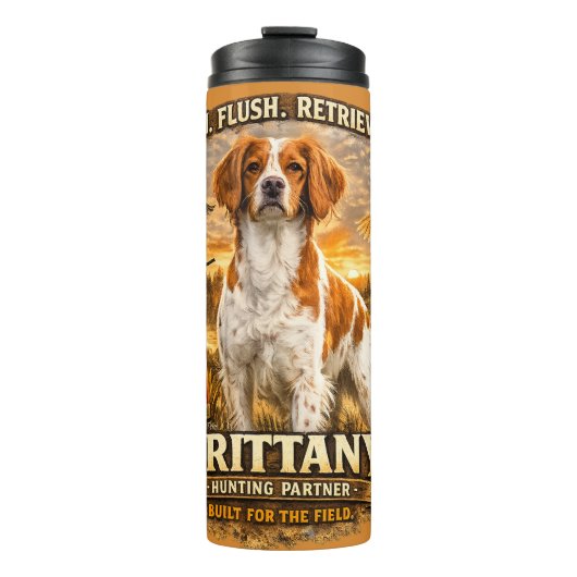 Brittany Spaniel Thermosbecher (Vorderseite)