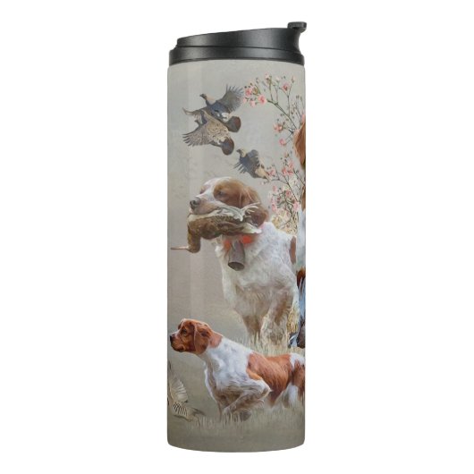 Brittany Spaniel      Thermosbecher (Nach links gedreht)