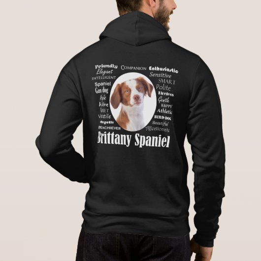 Brittany Spaniel Traits Hoodie (Rückseite)