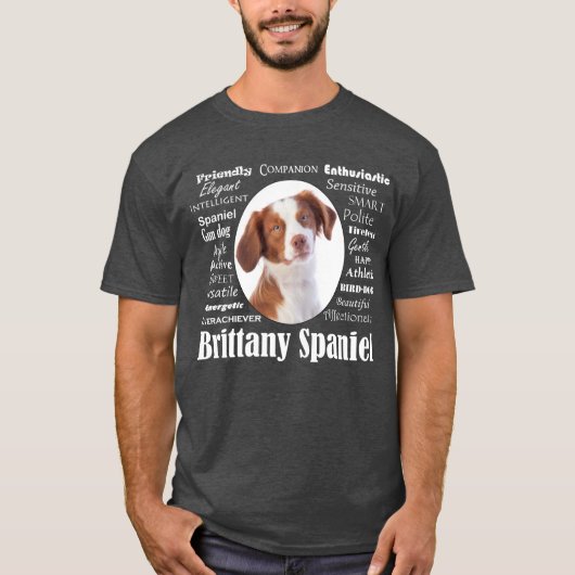 Brittany Spaniel Traits T-Shirt (Vorderseite)