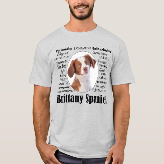 Brittany Spaniel Traits T-Shirt (Vorderseite)