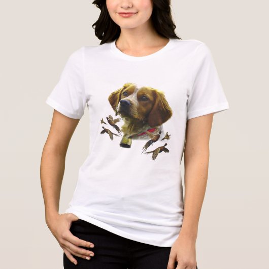 Brittany Spaniel Tri-Blend Shirt (Vorderseite)
