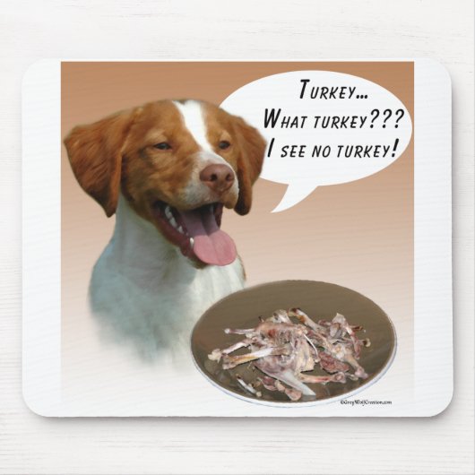 Brittany Spaniel Türkei Mousepad (Vorne)