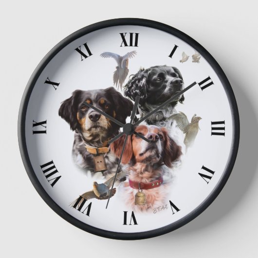 Brittany Spaniel Uhr (Vorderseite)