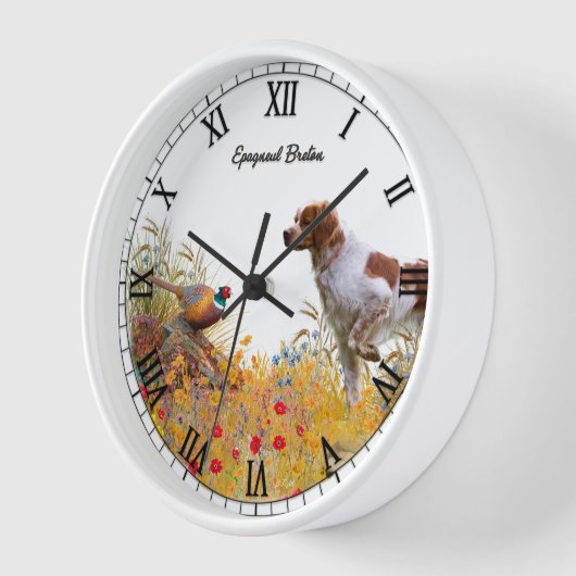 Brittany Spaniel Uhr (Winkel)