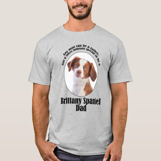 Brittany Spaniel Vater T-Shirt (Vorderseite)
