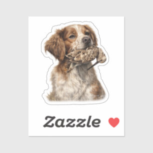 Brittany Spaniel & Waldschnepfenjagd Aufkleber