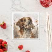Brittany Spaniel & Waldschnepfenjagd Serviette (Beispiel)