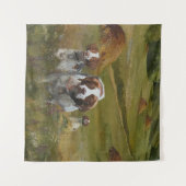 Brittany Spaniel Wandteppich (Vorderseite (Horizontal))