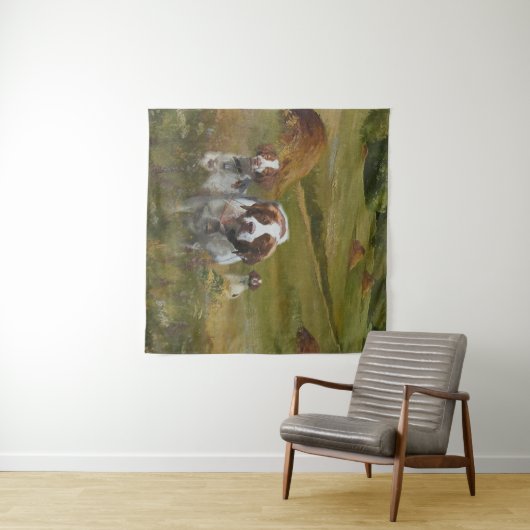 Brittany Spaniel Wandteppich (Beispiel (Horizontal))