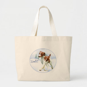 Brittany Spaniel Weihnachten Jumbo Stoffbeutel