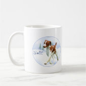 Brittany Spaniel Weihnachten Kaffeetasse (Links)