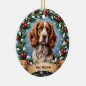 Brittany Spaniel Weihnachten Keramik Ornament (Rechts)
