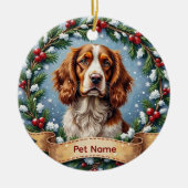 Brittany Spaniel Weihnachten Keramik Ornament (Vorne)
