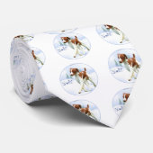 Brittany Spaniel Weihnachten Krawatte (Gerollt)