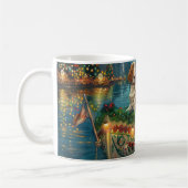 Brittany Spaniel Weihnachts Feierliche Reise Kaffeetasse (Links)