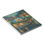 Brittany Spaniel Weihnachts Feierliche Reise Notizblock (angewinkelt)