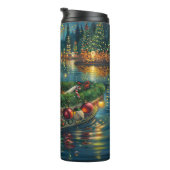 Brittany Spaniel Weihnachts Feierliche Reise Thermosbecher (Nach rechts gedreht)