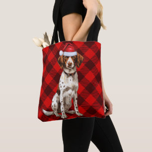 Brittany Spaniel Weihnachts Hund Rot Saisonale Kar Tasche