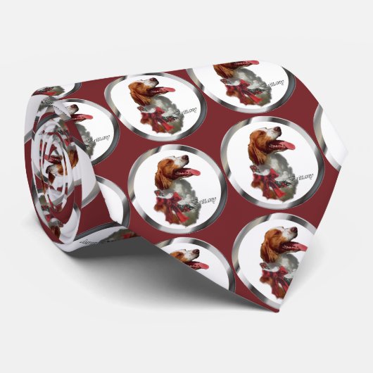 Brittany Spaniel Weihnachtsgeschenke Krawatte (Gerollt)