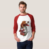 Brittany Spaniel Weihnachtsgeschenke T-Shirt (Vorne ganz)
