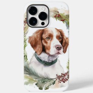 Brittany Spaniel Weihnachtskranz Festlicher Hund Case-Mate iPhone 14 Pro Max Hülle