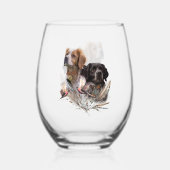 Brittany Spaniel Weinglas Ohne Stiel (Vorderseite)