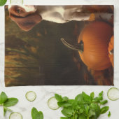 Brittany Spaniel Welpe Autumn Delight Pumpkin Geschirrtuch (Gefaltet)