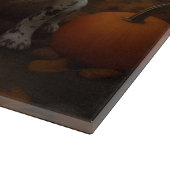 Brittany Spaniel Welpe Autumn Delight Pumpkin Schneidebrett (Ecke)