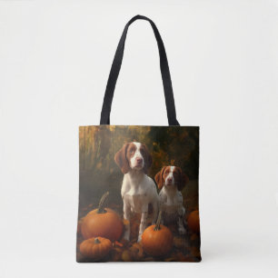 Brittany Spaniel Welpe Autumn Delight Pumpkin Tasche