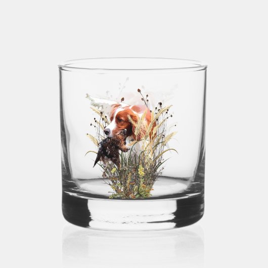 Brittany Spaniel Whiskyglas (Vorderseite)